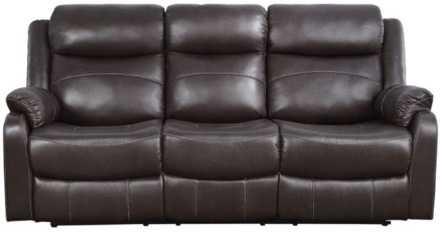 Homelegance® Yerba Dark Brown Double Manual Reclining Sofa-2