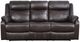 Homelegance® Yerba Dark Brown Double Manual Reclining Sofa-2