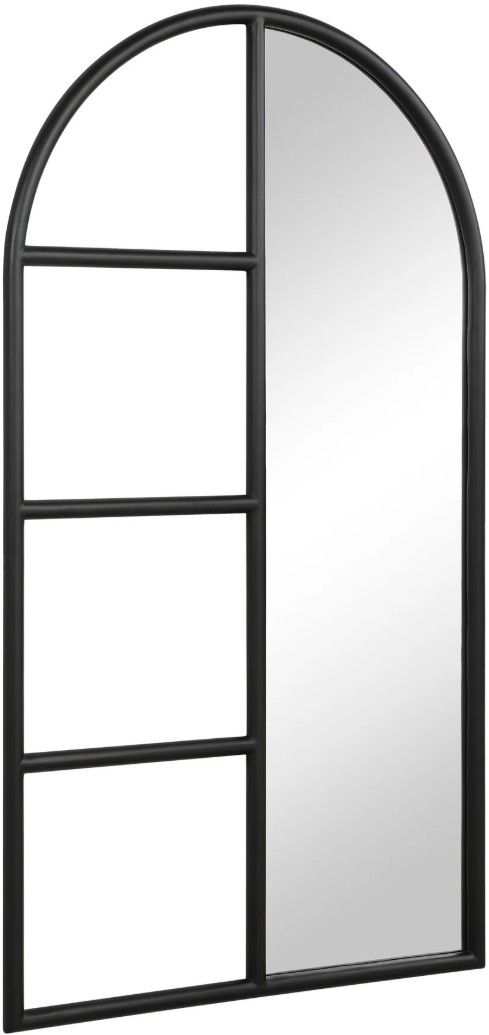 Renwil® Trellis Matte Black Full Length Mirror-2