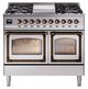 Ilve® Nostalgie II Noblesse 40'' Stainless Steel Pro Style Dual Fuel Range with Burnished Trim-0