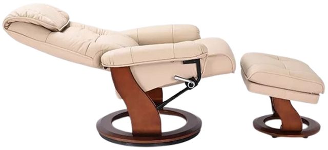 BenchMaster Euro Line Ventura II Taupe Chair and Ottoman Set-2