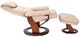 BenchMaster Euro Line Ventura II Taupe Chair and Ottoman Set-2