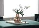 A & B Home White/Gold Marble Tray-3