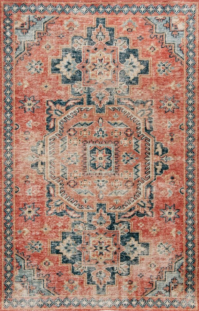 Renwil® Turkmen Red Multi 5' X 8' Area Rug-0