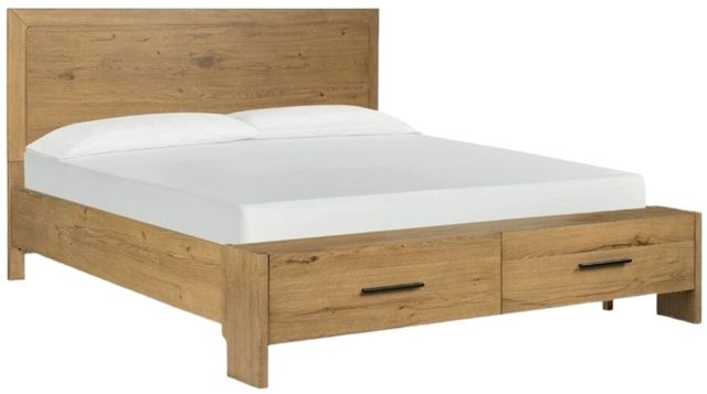 Magnussen Home® Davenport Rustic Caramel Queen Panel Storage Bed-0