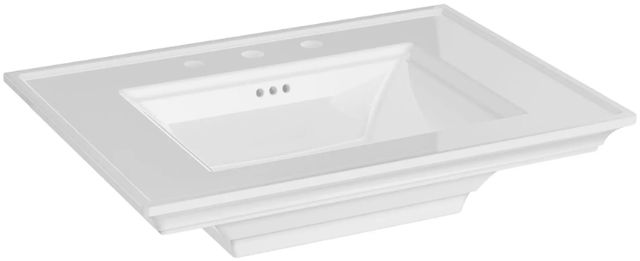 American Standard Town Square® S White 8" Widespread Pedestal Sink Top-0