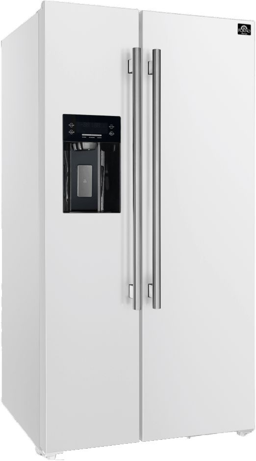 FORNO® Espresso Salerno 36 in. 20.0 Cu. Ft. White Counter Depth Side-by-Side Refrigerator-1