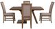 Powell® Cadeau Beige/Walnut 5-Piece White Dining Set-3