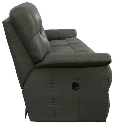 La-Z-Boy® James Charcoal Leather Manual Reclining Sofa-2