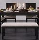 Jofran Inc. Urban Icon Black/Gray Upholstered Bench-1