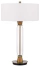 Cal® Lighting & Accessories Towson Clear/Light Oak/White Table Lamp-0