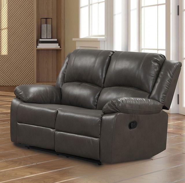 Furniture of America® Letha Gray Manual Reclining Loveseat-2