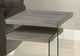 Monarch Specialties Inc. 2-Piece Dark Taupe Tempered Glass Nesting Tables Set-1