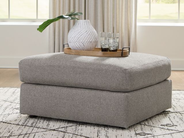 Benchcraft® Lindon Smoke Oversized Accent Ottoman-1