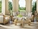 Tommy Bahama® Outdoor Los Altos Valley View Aged Patina Square Cocktail Table with Glass Top-3
