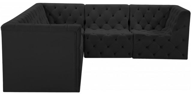 Meridian Furniture Tuft 5-Piece Black Modular Sectional Set-8