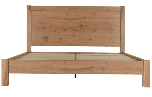 Home Trends & Design Flagstaff Distressed Oak Queen Panel Bed-1