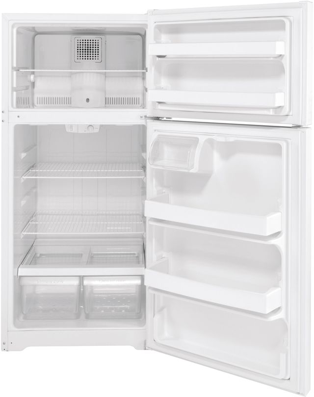 GE® 28 in. 15.6 Cu. Ft. White Top Freezer Refrigerator-1