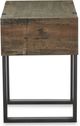 Magnussen Home® Prescott Rustic Honey End Table with Metal Base -4