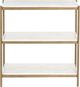 Four Hands Felix Antique Brass/Polished White Nightstand-2