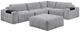 Homelegance® Tidal 5-Piece Gray Modular Sectional with Ottoman-0