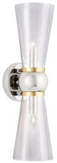 Currey & Company Byford Clear/Nickel Bath Wall Sconce-0