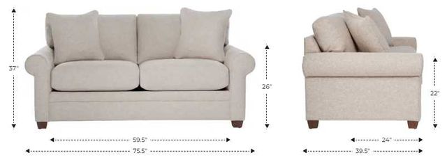 La-Z-Boy® Olson Cognac Leather Full Sleeper Sofa-2