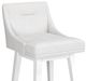 HH2 Home Uniquely Yours Pure White/Salt Swivel Stool with Tapered Legs-4