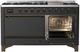 Ilve® Majestic III 60" Graphite Matte Pro Style Dual Fuel Liquid Propane Range with Solid Door and Burnished Trim-3