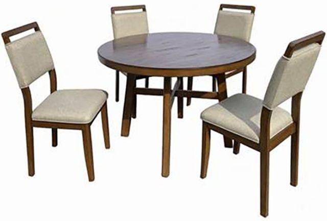 Crown Mark Blanche Beige/Brown Dining Side Chair-1