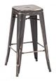 Zuo® Marius Antique Black Gold Set of 2 Bar Stool-0