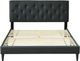 Bernards Piper Black Twin Panel Bed with USB Port-1