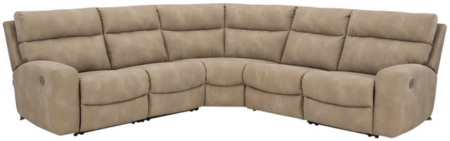 Signature Design by Ashley® Next-Gen DuraPella 5-Piece Sand Curved Power Reclining Sectional-0