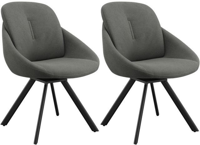 Coaster® Mina Set of 2 Upholstered Swivel Padded Side Chairs-0