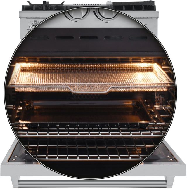 FORNO® Alta Qualita 30" Stainless Steel Freestanding Dual Fuel Range-3