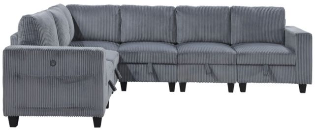 Homelegance® Walterboro 6-Piece Dark Gray L-Shape Sectional-2