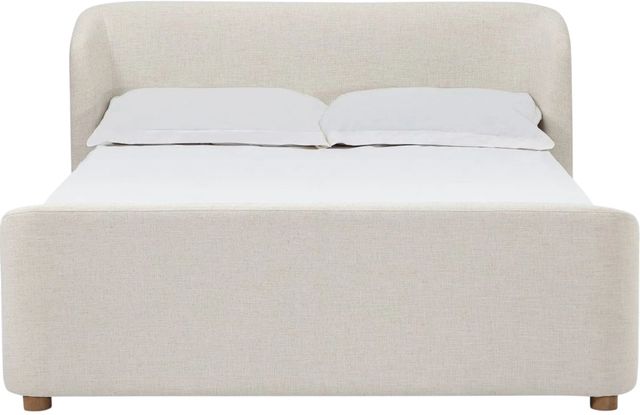 Modus Furniture Virgil Kiki Whipped Honey Queen Upholstered Platform Bed-1
