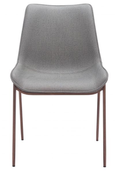 Zuo® Modern Magnus Slate Gray/Walnut Dining Side Chair-2