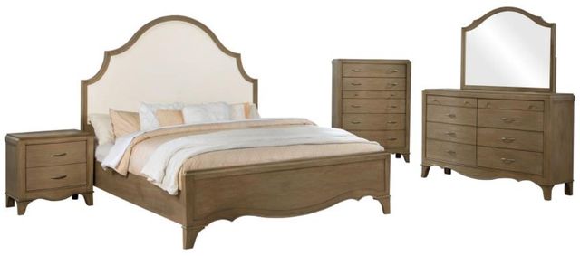 Coaster® Revello 5-Piece Ecru/Washed Mango Eastern King Bedroom Set-0