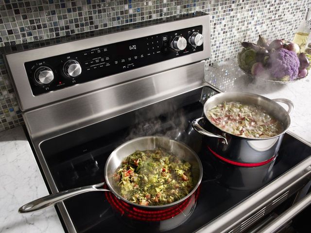 KitchenAid® 30" Stainless Steel Freestanding Electric Double Oven Range-9