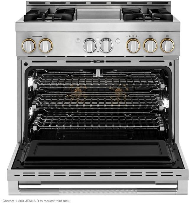 JennAir® RISE™ 36" Stainless Steel Pro Style Natural Gas Range-1