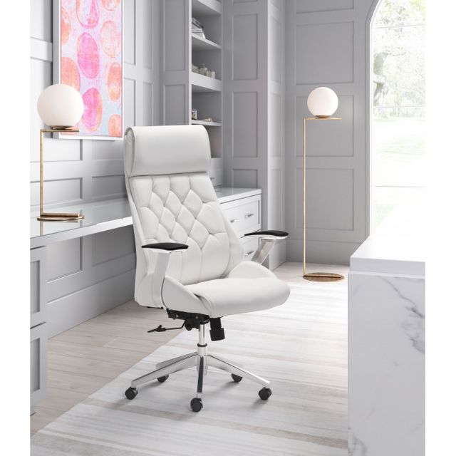 Zuo® Modern Boutique White Office Chair-0