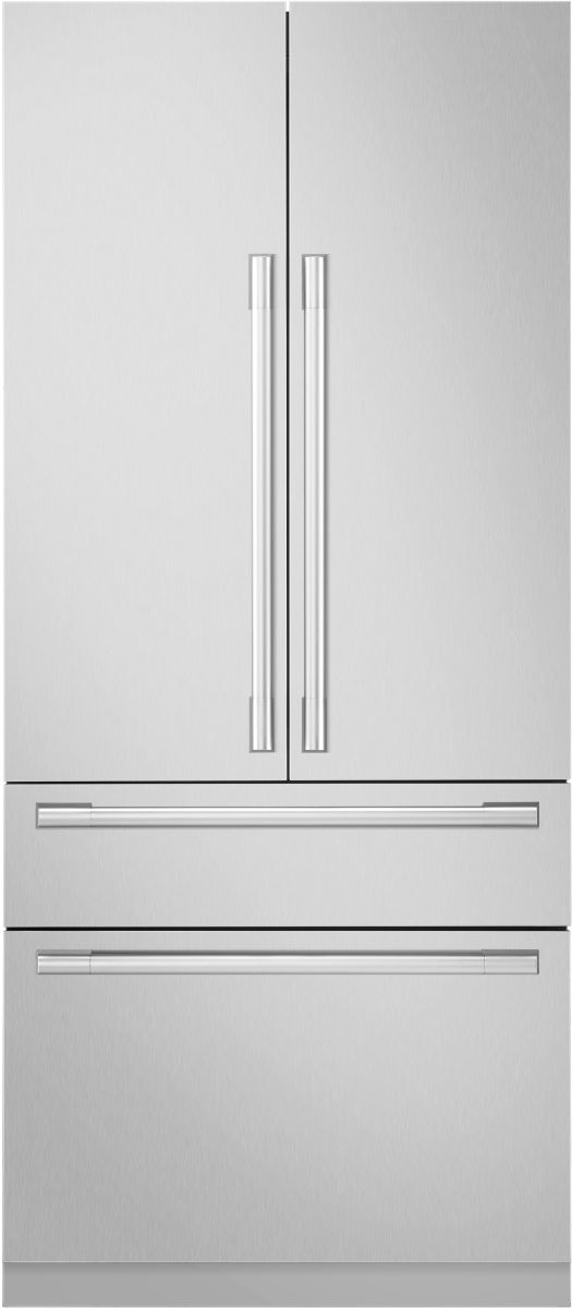 Signature Kitchen Suite 36 in. 19.3 Cu. Ft. Panel Ready Built In Counter Depth French Door Refrigerator
