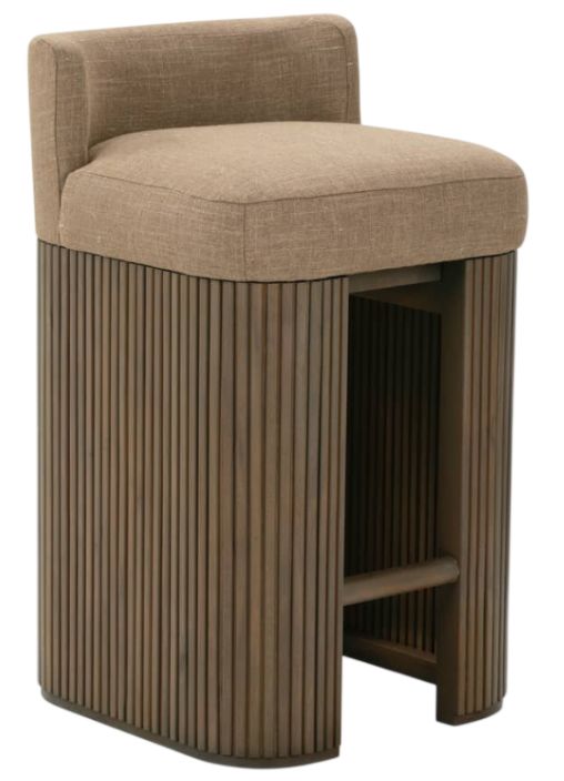 Rowe® Customizable Kindred Low Back Barstool in Sesame Legs-0