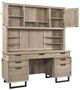 aspenhome® Harper Point Bleached Khaki 66" Credenza and Hutch-1