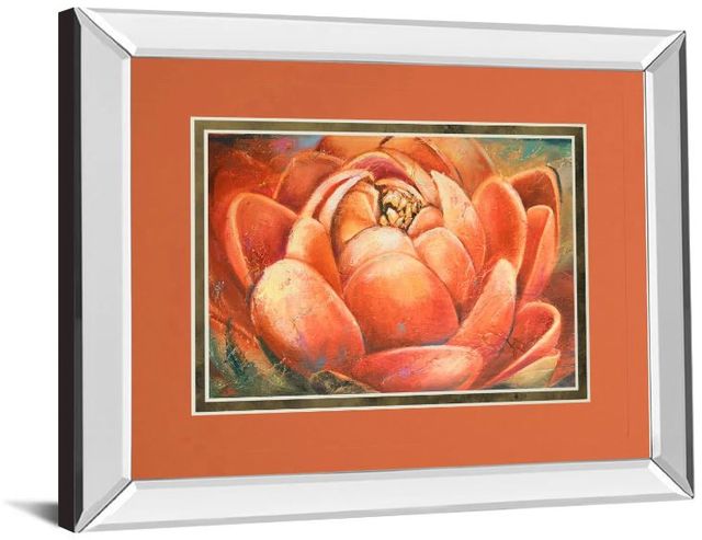 Classy Art Red Lotus Il by Patricia Pinto Mirror Framed Wall Art-1
