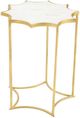 Crestview Collection Robyn White Top Accent Table with Gold Base-1