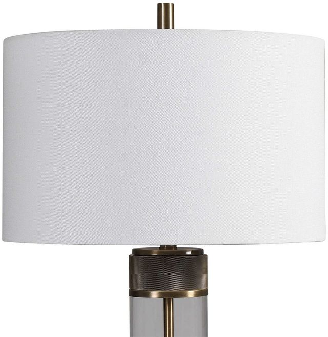 Uttermost® Anmer Antiqued Brass/Clear Table Lamp-4
