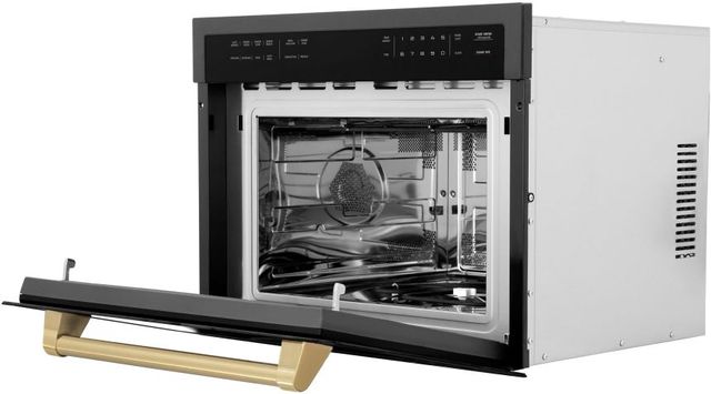 ZLINE Autograph Edition 24" 1.6 Cu. Ft. Black Stainless Steel Electric Speed Oven-3