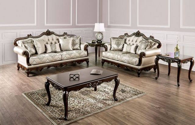 Furniture of America® Veracruz Beige Sofa-1